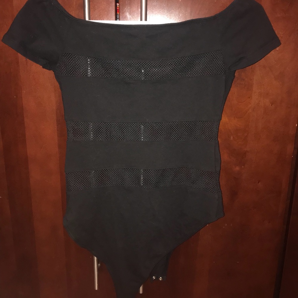 Black fishnet bodysuit